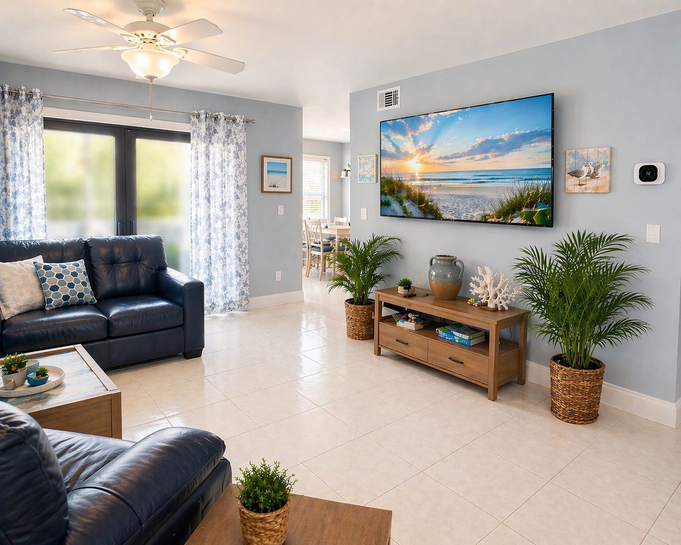 Sand Dollar Condo — oceanfront balcony with sweeping beach views