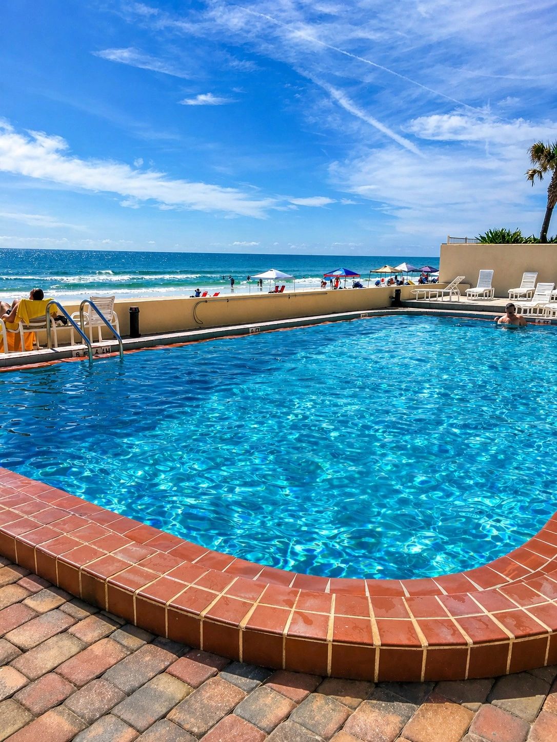 Sea Fern Condominium pool overlooking the no-drive beach — Unit 204